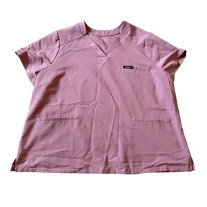 Jaanuu Women’s Size 2X V Neck Scrub Set Top and Pants Nurse Hospital Scrubs